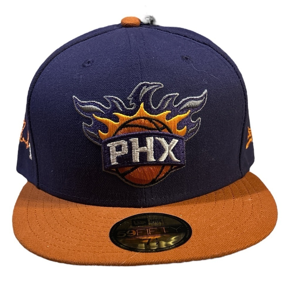 New Era 59Fifty Phoenix Suns Fitted Hat Purple and Orange‎ Size 7 1/2